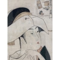 Dyptyk grafik japońskich z przedstawieniem kobiet - Utamaro Kitagawa – art print w autorskiej oprawie 